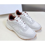 CELINE RUNNER CR-03 LOW LACE-UP SNEAKER in MESH, CALFSKIN AND SUEDE CALFSKIN  WHITE 2025