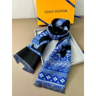 Louis Vuitton MNG Two-Sided Scarf m77947 blue 2023(original quality)