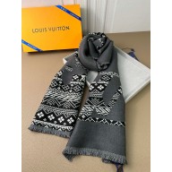 Louis Vuitton MNG Two-Sided Scarf m77947 grey 2023(original quality)