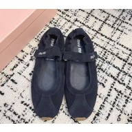Miu Miu suede leather Mary Janes blue 1206-2024