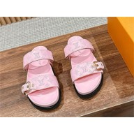 Louis Vuitton Bom Dia Flat Comfort Mule1ACKIR pink 2024