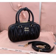 MIU MIU Arcadie matelassé nappa leather mini-bag 5BP088 black 2024