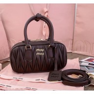 MIU MIU Arcadie matelassé nappa leather mini-bag 5BP088 Briarwood 2024