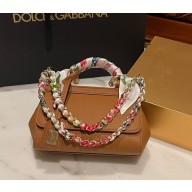 Dolce & Gabbana small Sicily bag in Dauphine calfskin • brown 2024