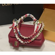 Dolce & Gabbana small Sicily bag in Dauphine calfskin • burgundy 2024