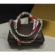 Dolce & Gabbana small Sicily bag in Dauphine calfskin • coffee 2024
