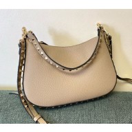 Valentino Garavani Rockstud leather mini bag grey 2024