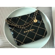 Chanel 22 Handbag in Shiny Calfskin black AS3260 2023