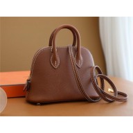 HERMES MINI BOLIDE BAG IN Barenia WITH GOLD HARDWARE(ORIGINAL QUALITY+HANDMADE)