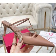 Valentino Garavani Rockstud Wispy mule in calfskin MULE 60MM nude pink 1113-2024