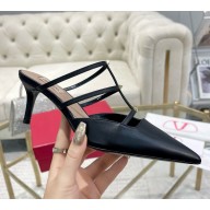 Valentino Garavani Rockstud Wispy mule in calfskin MULE 60MM black 1113-2024