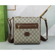 Gucci GG Canvas Messenger Bag 681021 Brown 2022