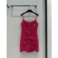 chanel fuchsia tweed dress 2023
