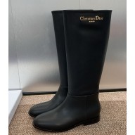 Christian Dior D-Town Boot Black Calfskin heel 2.5cm 1114-2024