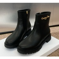 Christian Dior Ankle Boot Black Calfskin 1114-2024