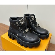 Louis Vuitton women/men LV Checker Ankle Boot leather black 1114-2024