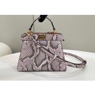 Fendi Python Peekaboo ISeeU Petite Bag pink 2024