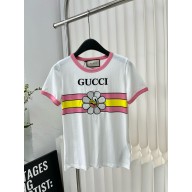 gucci Cotton jersey printed T-shirt white 723566 2024