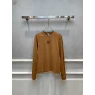LOEWE Long sleeve top in modal Dark Camel 2023