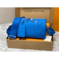 Louis Vuitton Aerogram leather City Keepall Bag blue M22486 2023