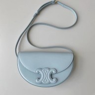 celine Besace Cuir Triomphe in Smooth Calfskin blue 2022