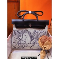 Hermes Herbag Zip Pegase Pop GM 39 Toile / Vache Hunter Leather Special Edition 