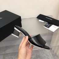 CHANEL HEEL 4.5CM PATENT CALFSKIN MULES black 2022