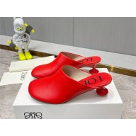 Loewe heel 5.5cm Toy mule in goatskin red 2023