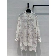 DIOR Dioramour Long Blouse IN White Cotton 2024
