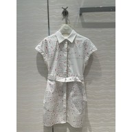 DIOR Dioramour Belted Shirtdress IN White Cotton 2024