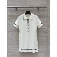GUCCI white Wool polo dress 2025