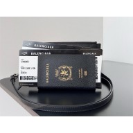 balenciaga Men's Passport Phone Holder in Black 2024