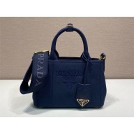 Prada Jardinière striped cotton canvas mini-bag 1ba038 blue 2025
