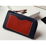 loewe Coin cardholder in soft grained calfskin red/navy 2023