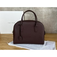 The Row India 12 leather tote bag burgundy