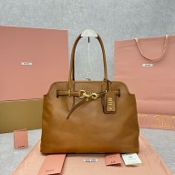 MIU MIU aventure nappa leather bag 5BG291 CARAMEL 2024