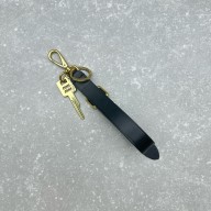 MIU MIU leather key ring 5TT176 BLACK 2024