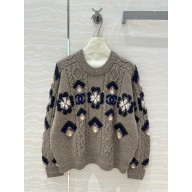 CHANEL Beige & Multicolor WOOL SWEATER P77825 2024