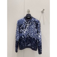 LOUIS VUITTON BLUE Vers Damoflage Jacquard Pullover 1AGHTV 2024
