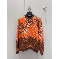LOUIS VUITTON ORANGE Vers Damoflage Jacquard Pullover 1AGHTV 2024