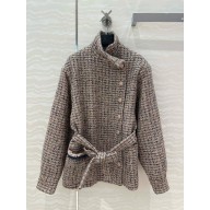 chanel gray wool tweed jacket 2024