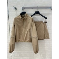 PRADA Apricot anorak and skirt 2024