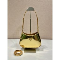 Prada Cleo Brushed Shoulder Bag 1BC169 Gold 2023