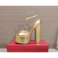 Valentino Heel 15.5cm platform 4cm Tan-Go Sandals in calfskin gold 2022