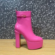 VALENTINO GARAVANI TAN-GO PLATFORM ANKLE BOOT IN CALFSKIN 120MM pink