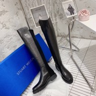 Stuart Weitzman calfskin Boot with 3.5CM Heel black