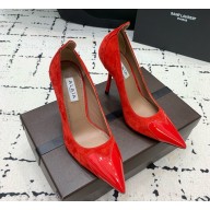 Alaia Le Cœur Heart  in Suede and Patent Leather Red heel 10.5cm 2024 