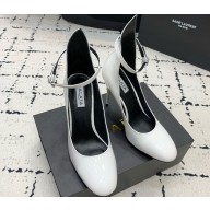 Alaia Round in Patent Calfskin White heel 10.5cm 2024 