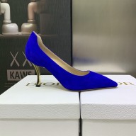 DIOR heel 8CM D-FAME PUMPS IN SUEDE LEATHER BLUE 2023