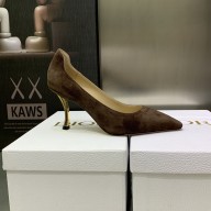 DIOR heel 8CM D-FAME PUMPS IN SUEDE LEATHER BROWN 2023